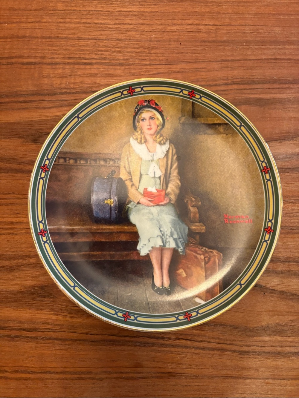 Knowles A Young Girl's Dream Decorative Plate Blue & Cream